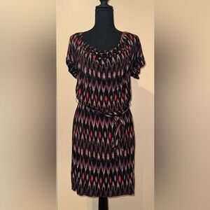 Loft Multi Color Cowl Neck Dress - Size Small NWT